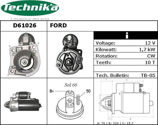 Technika D61026 - Стартер avtolavka.club