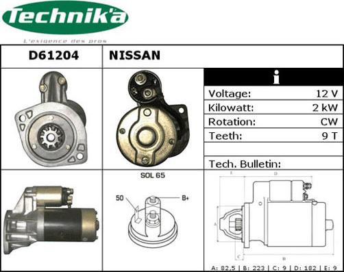 Technika D61204 - Стартер avtolavka.club