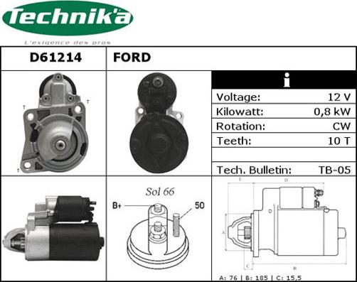 Technika D61214 - Стартер avtolavka.club