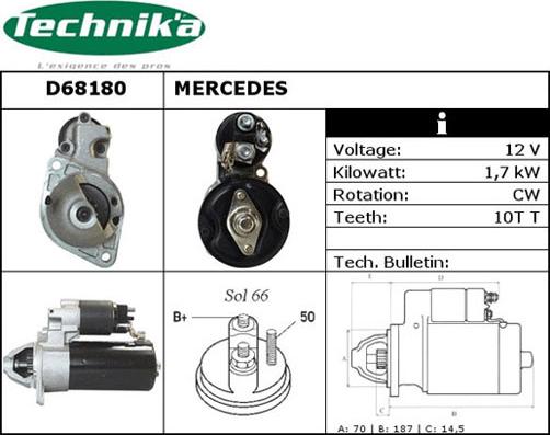 Technika D68180 - Стартер avtolavka.club