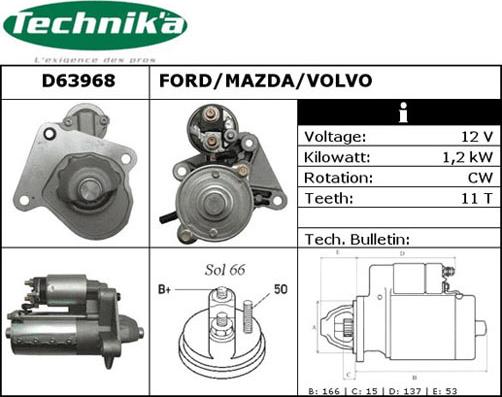 Technika D63968 - Стартер avtolavka.club