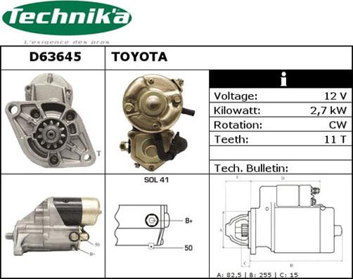 Technika D63645 - Стартер avtolavka.club