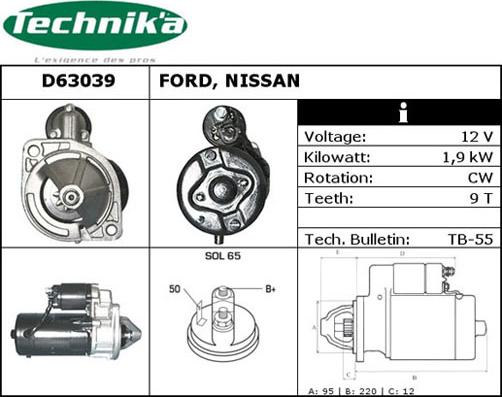 Technika D63039 - Стартер avtolavka.club