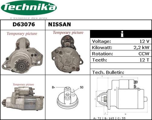 Technika D63076 - Стартер avtolavka.club