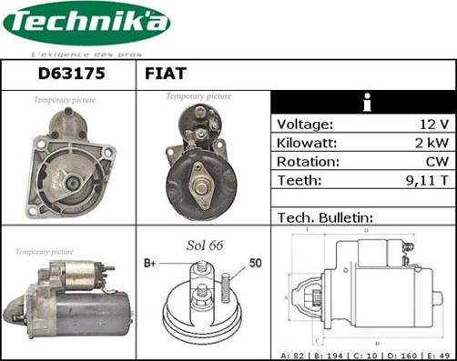 Technika D63175 - Стартер avtolavka.club