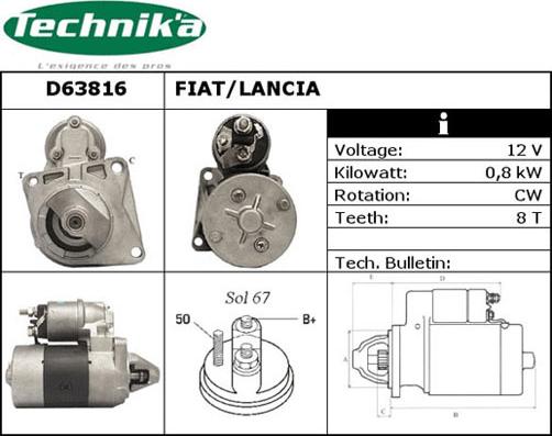 Technika D63816 - Стартер avtolavka.club