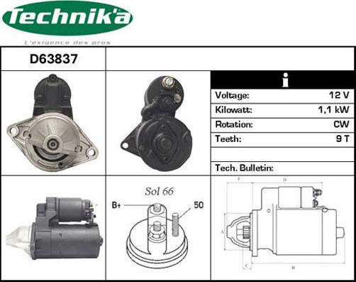 Technika D63837 - Стартер avtolavka.club