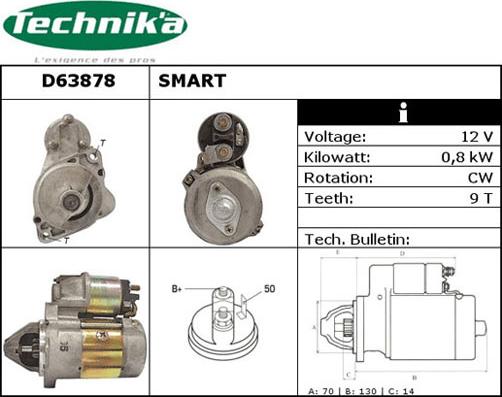 Technika D63878 - Стартер avtolavka.club