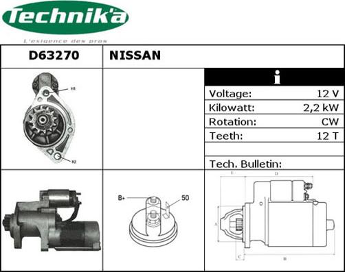 Technika D63270 - Стартер avtolavka.club