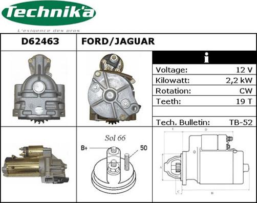 Technika D62463 - Стартер avtolavka.club