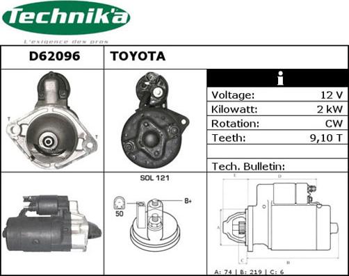 Technika D62096 - Стартер avtolavka.club