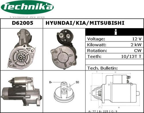 Technika D62005 - Стартер avtolavka.club