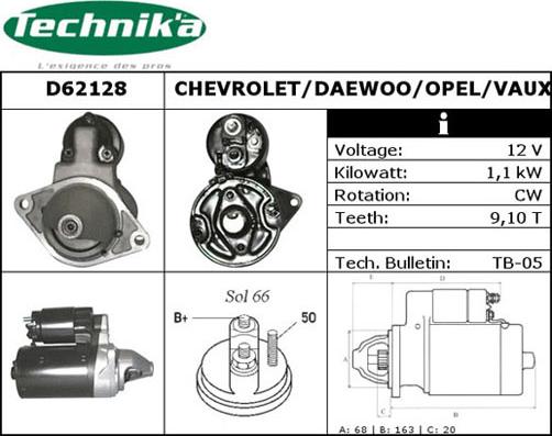 Technika D62128 - Стартер avtolavka.club