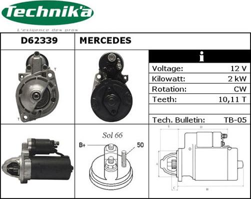 Technika D62339 - Стартер avtolavka.club