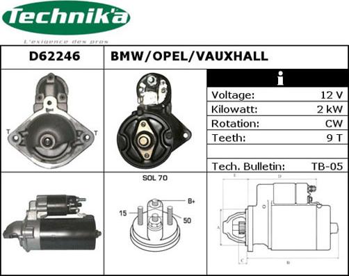 Technika D62246 - Стартер avtolavka.club