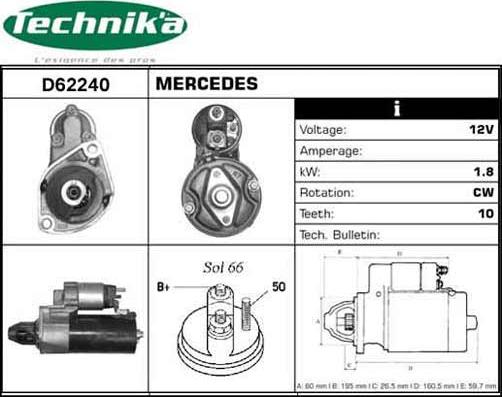 Technika D62240 - Стартер avtolavka.club