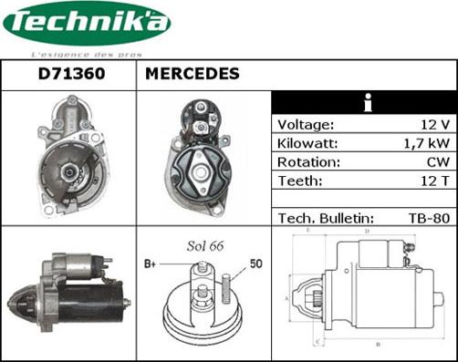 Technika D71360 - Стартер avtolavka.club