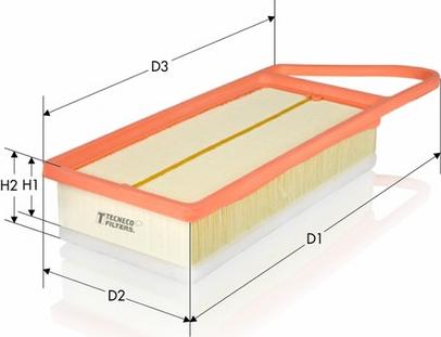 Tecneco Filters AR2075PM-S - Повітряний фільтр avtolavka.club