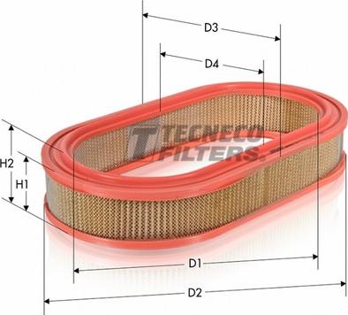 Tecneco Filters AR623-OV - Повітряний фільтр avtolavka.club