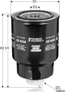 Tecneco Filters GS9638 - Паливний фільтр avtolavka.club