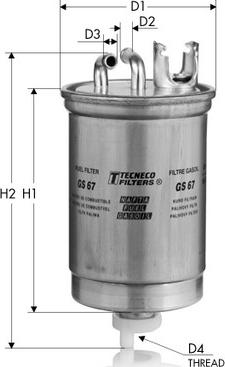 Tecneco Filters GS67 - Паливний фільтр avtolavka.club