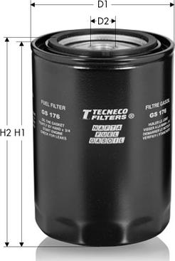 Tecneco Filters GS176 - Паливний фільтр avtolavka.club