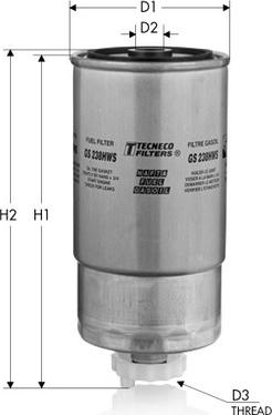 Tecneco Filters GS238HWS - Паливний фільтр avtolavka.club