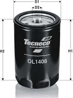Tecneco Filters OL1408 - Масляний фільтр avtolavka.club