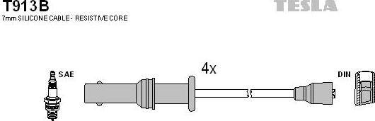TESLA T913B - Комплект проводів запалювання avtolavka.club