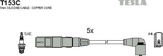TESLA T153C - Комплект проводів запалювання avtolavka.club