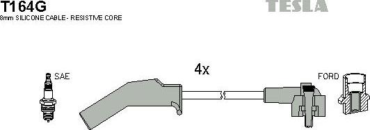 TESLA T164G - Комплект проводів запалювання avtolavka.club