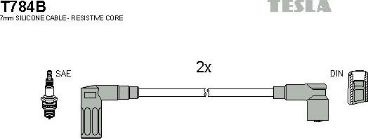 TESLA T784B - Комплект проводів запалювання avtolavka.club