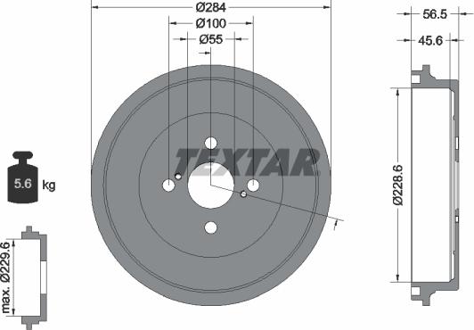 Textar 94040900 - Гальмівний барабан avtolavka.club