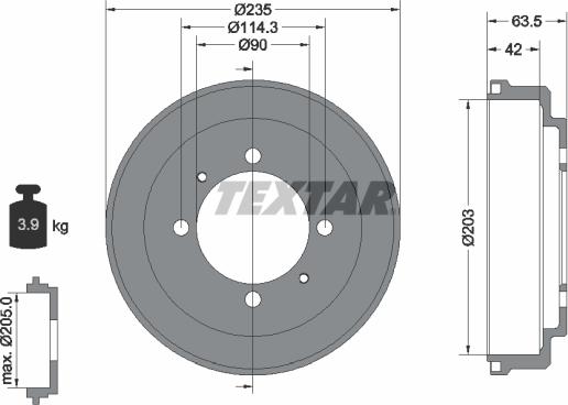 Textar 94030000 - Гальмівний барабан avtolavka.club