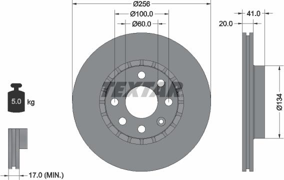 Textar 92056500 - Гальмівний диск avtolavka.club