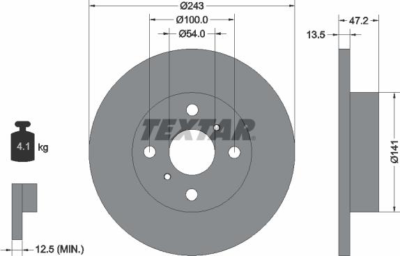 Textar 92036700 - Гальмівний диск avtolavka.club