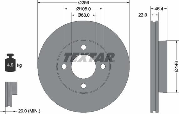 Textar 92026000 - Гальмівний диск avtolavka.club