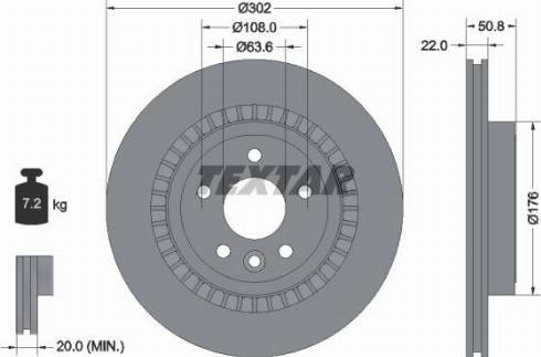 Textar 92196400 - Гальмівний диск avtolavka.club