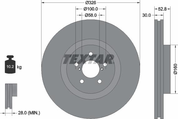 Textar 92167900 - Гальмівний диск avtolavka.club