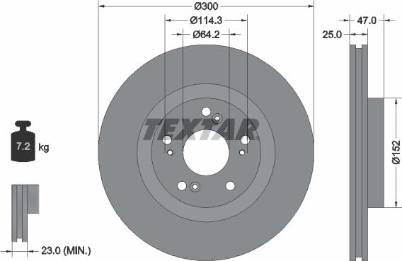 Textar 92186503 - Гальмівний диск avtolavka.club