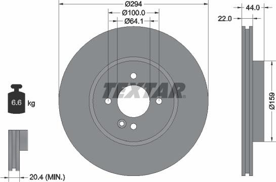 Textar 92183505 - Гальмівний диск avtolavka.club