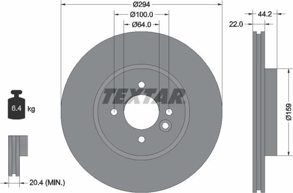 Textar 92183603 - Гальмівний диск avtolavka.club