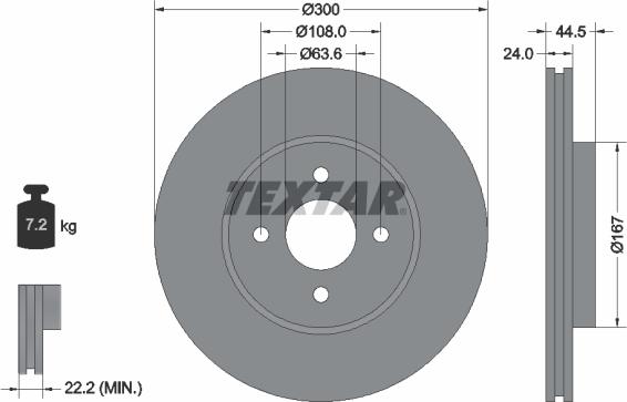 Textar 92139900 - Гальмівний диск avtolavka.club