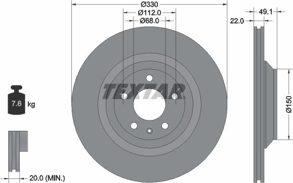 Textar 92132603 - Гальмівний диск avtolavka.club