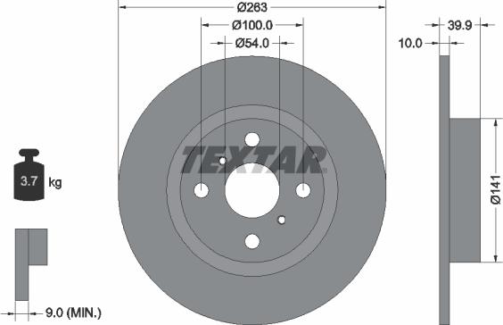 Textar 92179303 - Гальмівний диск avtolavka.club