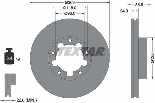 Textar 92174603 - Гальмівний диск avtolavka.club