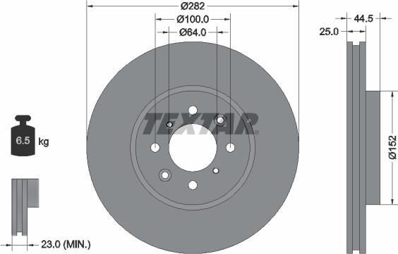 Textar 92170703 - Гальмівний диск avtolavka.club