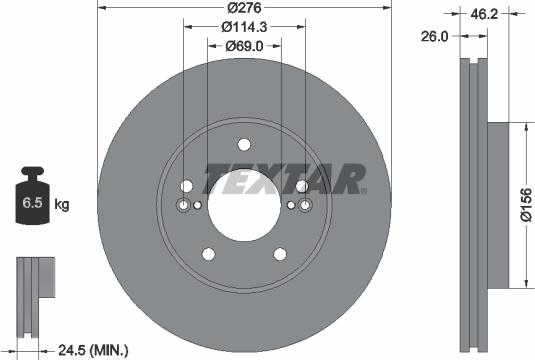 Textar 92173203 - Гальмівний диск avtolavka.club