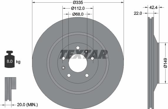 Textar 92177003 - Гальмівний диск avtolavka.club