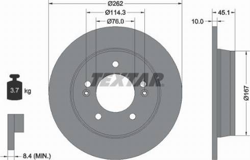 Textar 92240000 - Гальмівний диск avtolavka.club